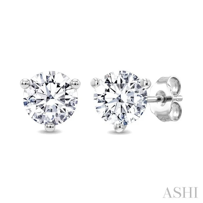 Round Shape Martini Diamond Stud Earrings