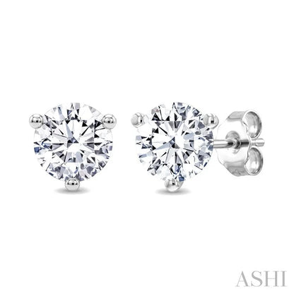 Round Shape Martini Diamond Stud Earrings