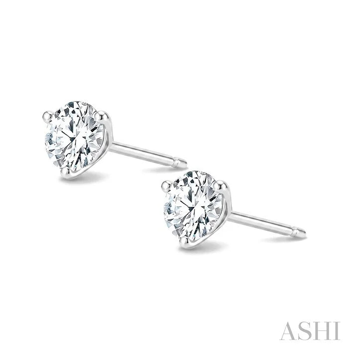 Round Shape Martini Diamond Stud Earrings