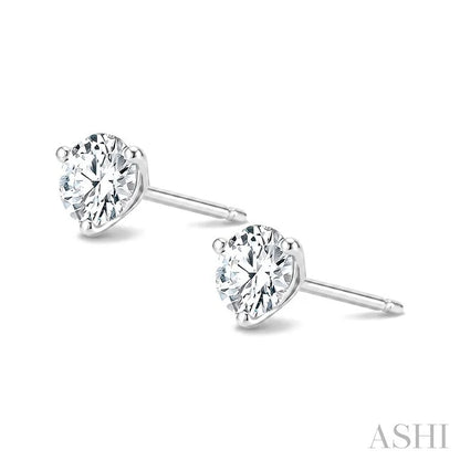 Round Shape Martini Diamond Stud Earrings