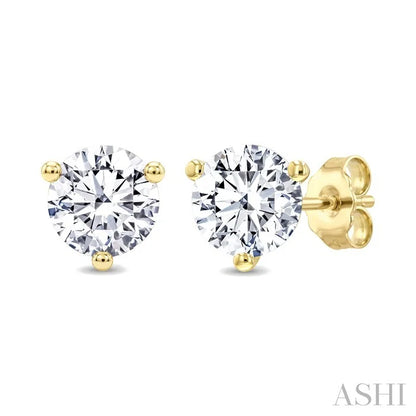 Round Shape Martini Diamond Stud Earrings