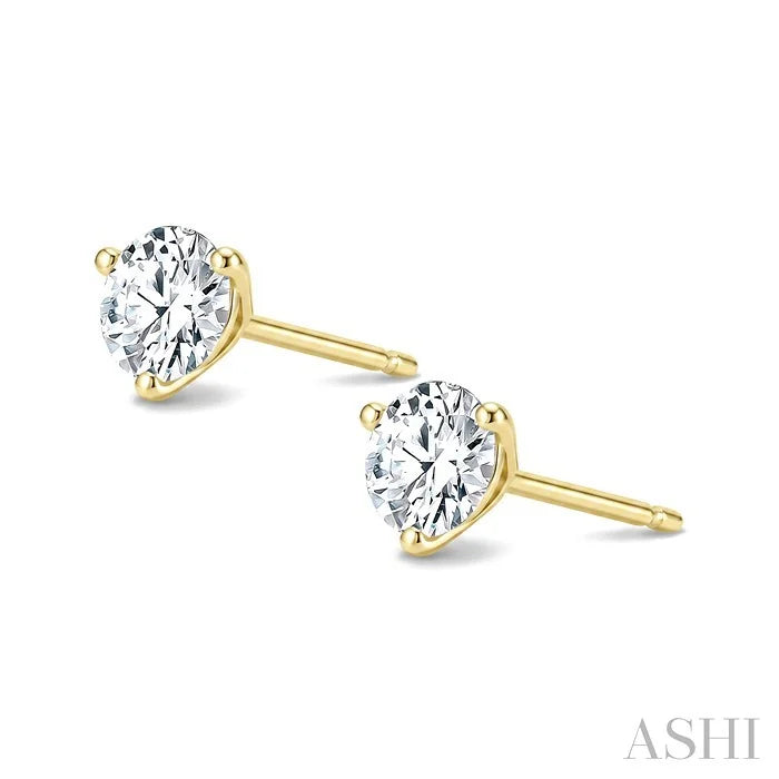 Round Shape Martini Diamond Stud Earrings