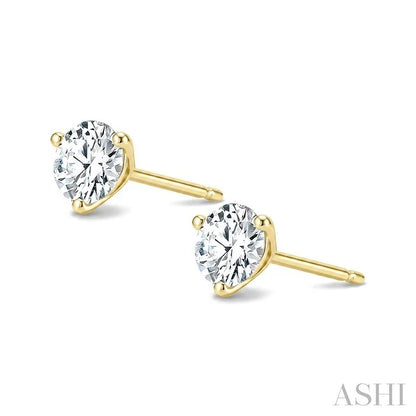 Round Shape Martini Diamond Stud Earrings