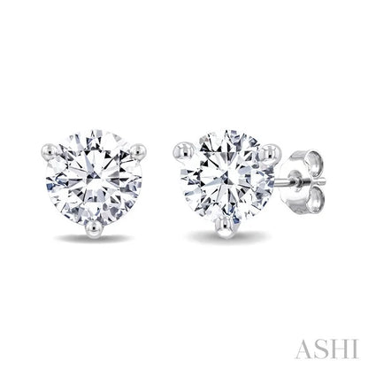 Round Shape Martini Diamond Stud Earrings