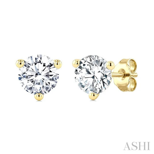 Round Shape Martini Diamond Stud Earrings