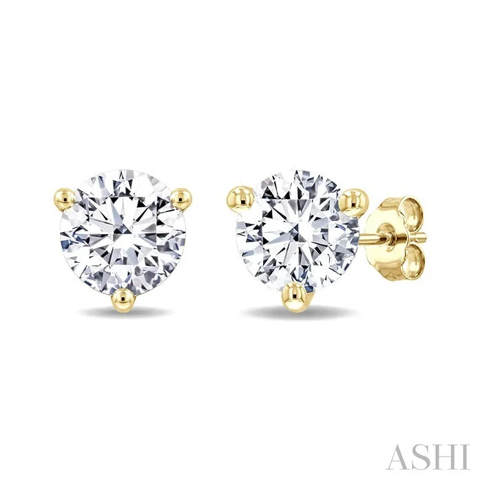 Round Shape Martini Diamond Stud Earrings