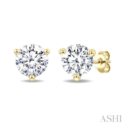 Round Shape Martini Diamond Stud Earrings