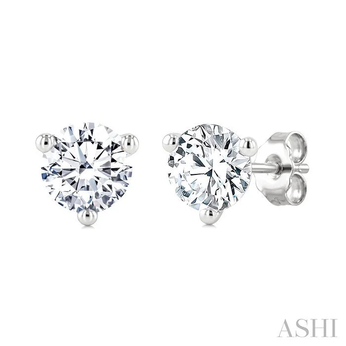 Round Shape Martini Diamond Stud Earrings