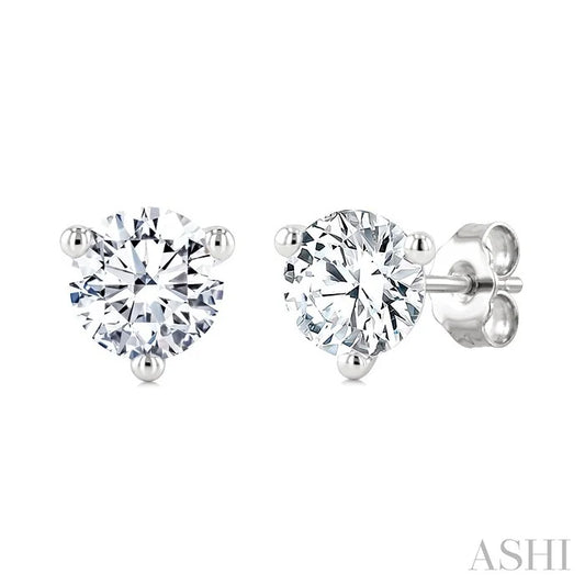 Round Shape Martini Diamond Stud Earrings