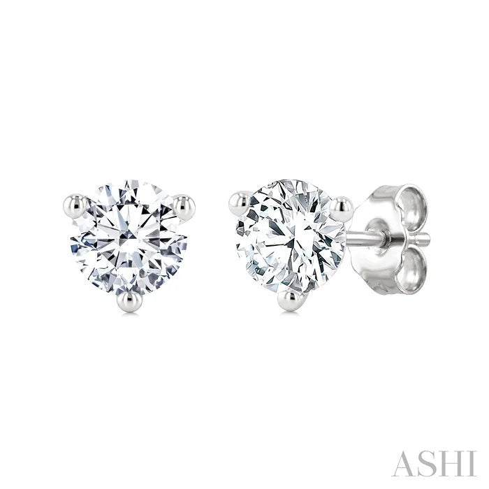 Round Shape Martini Diamond Stud Earrings