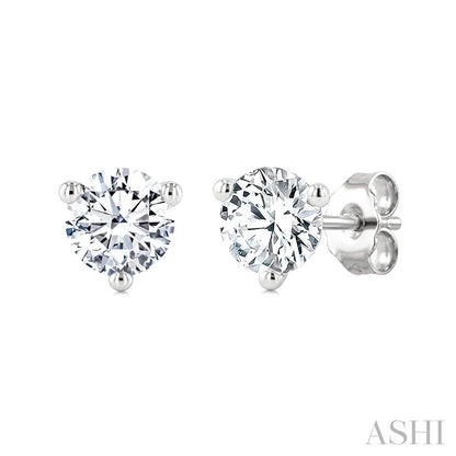 Round Shape Martini Diamond Stud Earrings