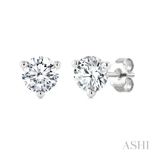 Round Shape Martini Diamond Stud Earrings
