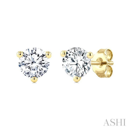Round Shape Martini Diamond Stud Earrings