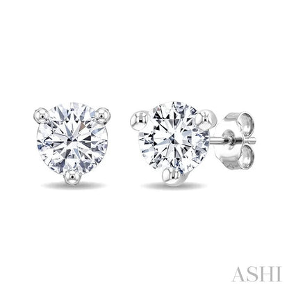 Round Shape Martini Diamond Stud Earrings