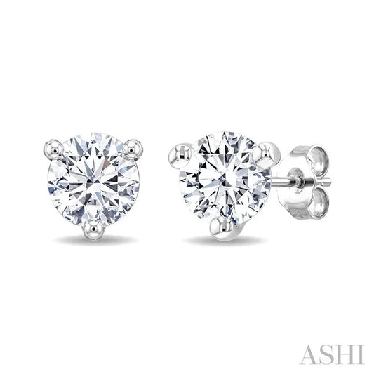 Round Shape Martini Diamond Stud Earrings