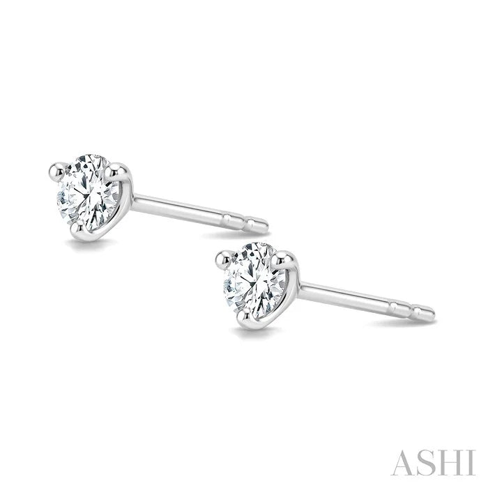 Round Shape Martini Diamond Stud Earrings