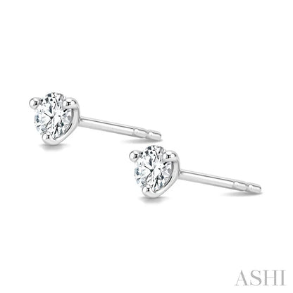 Round Shape Martini Diamond Stud Earrings