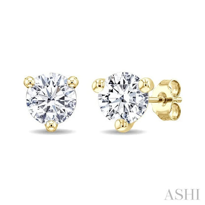 Round Shape Martini Diamond Stud Earrings