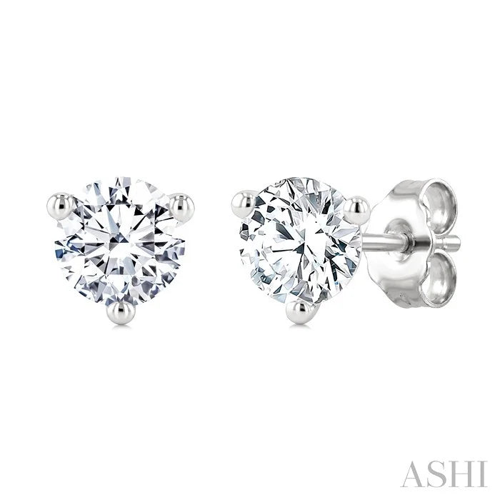 Round Shape Martini Diamond Stud Earrings