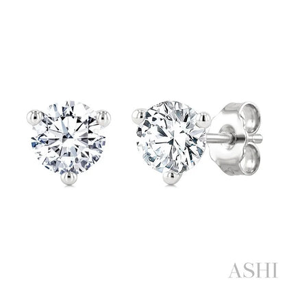 Round Shape Martini Diamond Stud Earrings