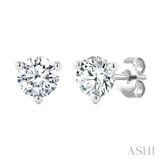 Round Shape Martini Diamond Stud Earrings