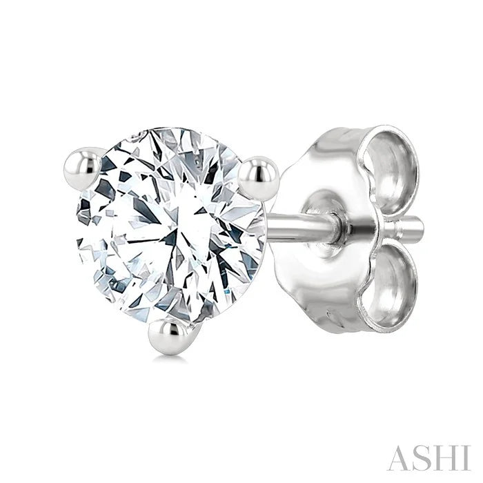 Round Shape Martini Diamond Stud Earrings