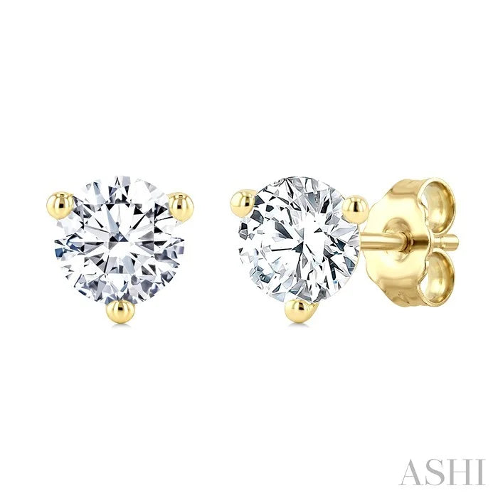 Round Shape Martini Diamond Stud Earrings
