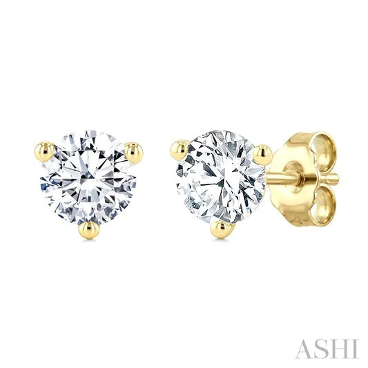 Round Shape Martini Diamond Stud Earrings