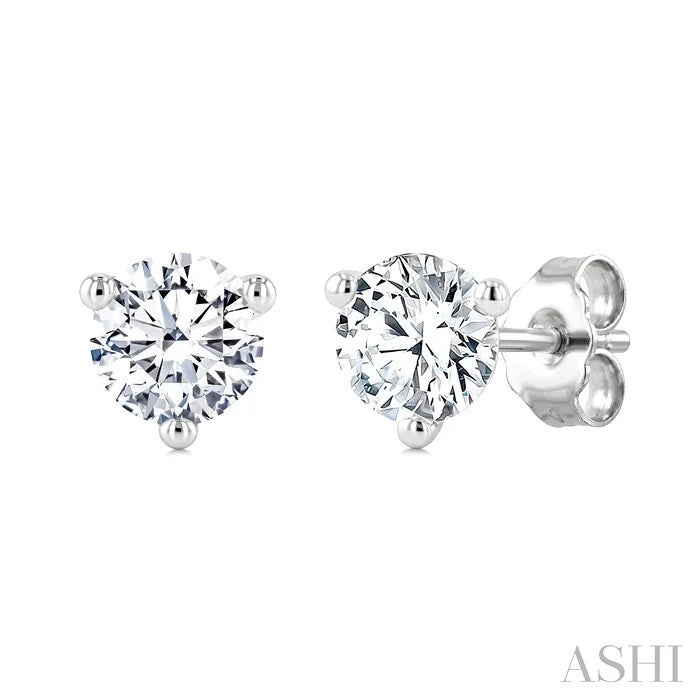 Round Shape Martini Diamond Stud Earrings