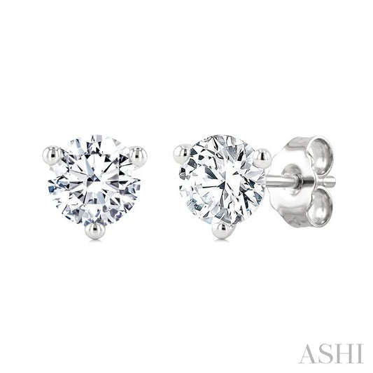 Round Shape Martini Diamond Stud Earrings