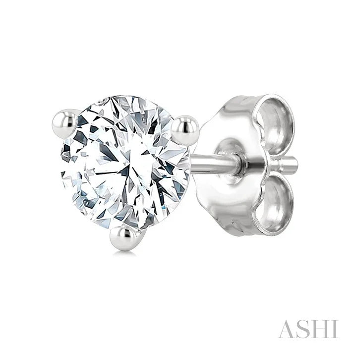 Round Shape Martini Diamond Stud Earrings