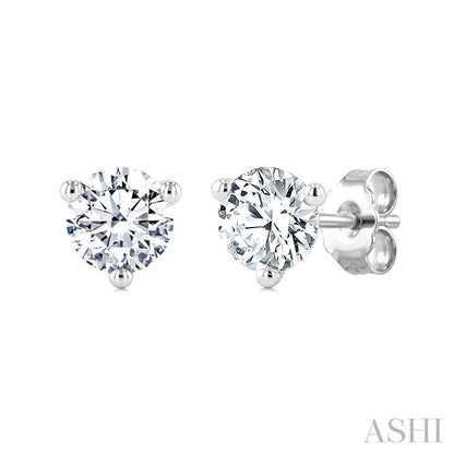 Round Shape Martini Diamond Stud Earrings