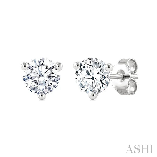 Round Shape Martini Diamond Stud Earrings