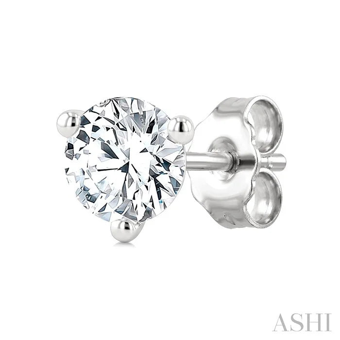 Round Shape Martini Diamond Stud Earrings