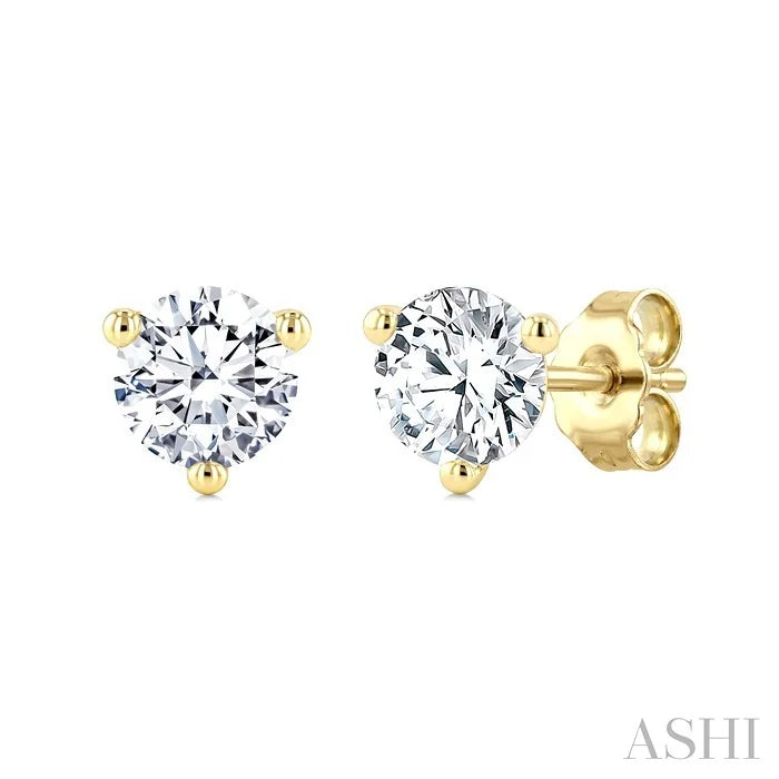 Round Shape Martini Diamond Stud Earrings