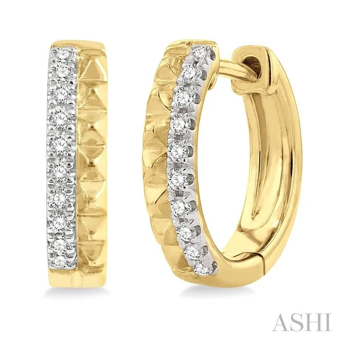 Pyramid Diamond Hoop Earrings