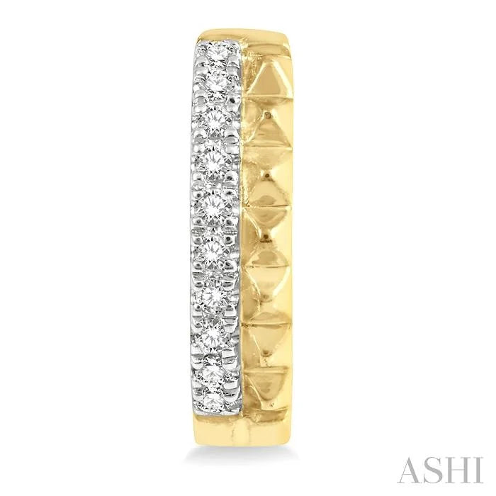 Pyramid Diamond Hoop Earrings