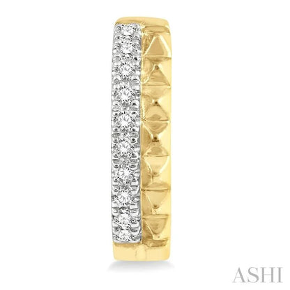 Pyramid Diamond Hoop Earrings