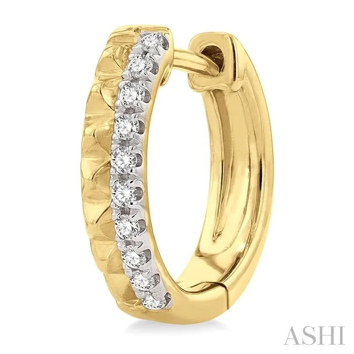 Pyramid Diamond Hoop Earrings