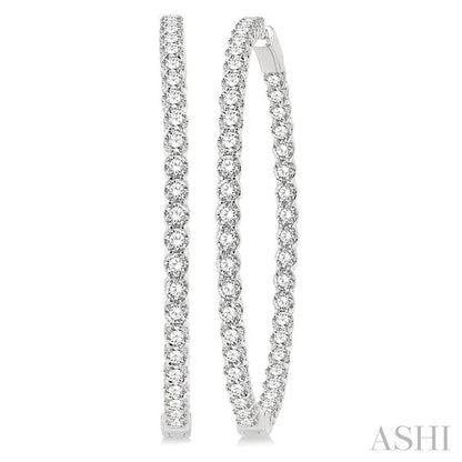 Inside-Out Diamond Round Hoop Earrings