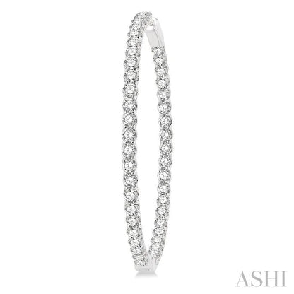 Inside-Out Diamond Round Hoop Earrings