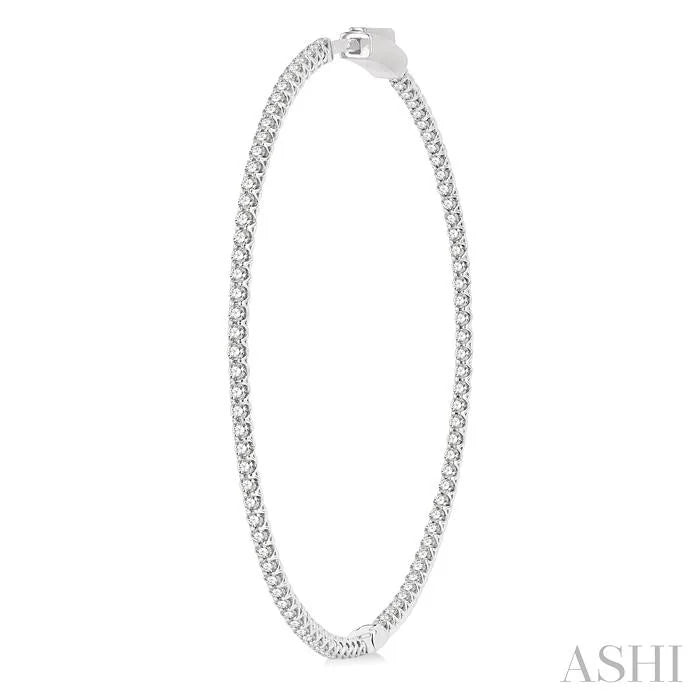 Inside-Out Diamond Round Hoop Earrings