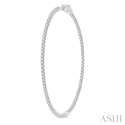 Inside-Out Diamond Round Hoop Earrings
