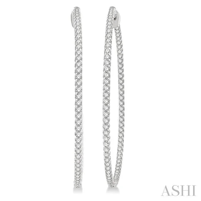 Inside-Out Diamond Round Hoop Earrings