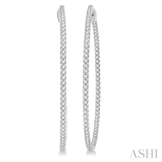 Inside-Out Diamond Round Hoop Earrings