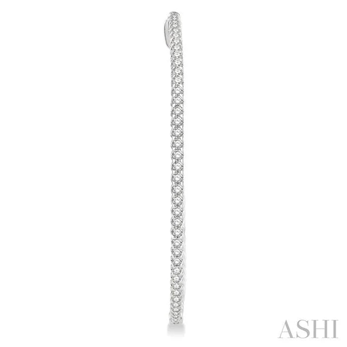 Inside-Out Diamond Round Hoop Earrings