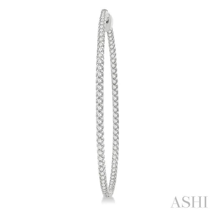 Inside-Out Diamond Round Hoop Earrings