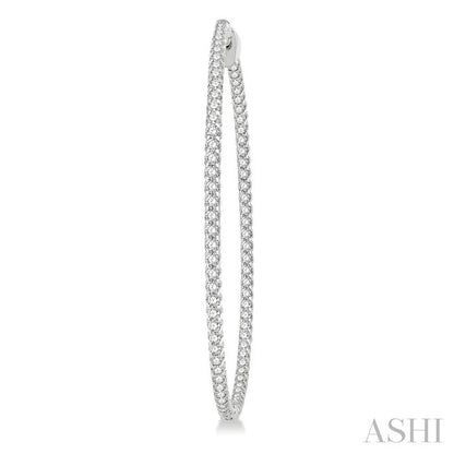 Inside-Out Diamond Round Hoop Earrings