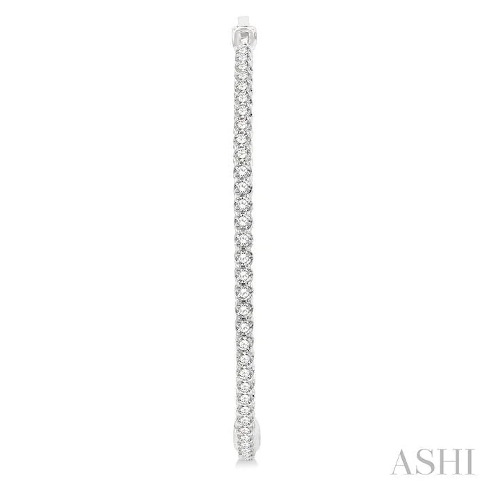 Inside-Out Diamond Round Hoop Earrings