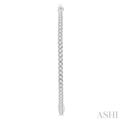 Inside-Out Diamond Round Hoop Earrings